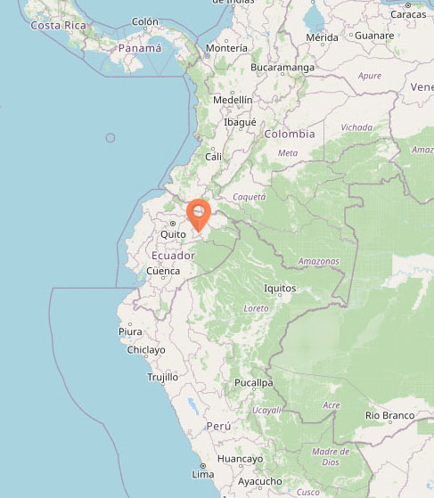 Map showing location of Rio Bigal Biological Reserve, Ecuador Map showing location of Rio Bigal Biological Reserve, Ecuador